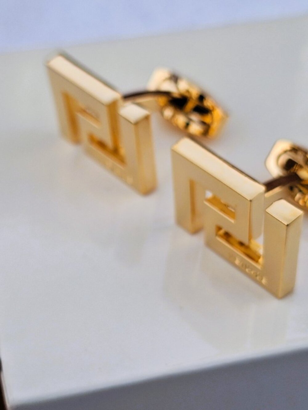 Versace Gold Color Metal Cufflinks - Picture 2 of 8